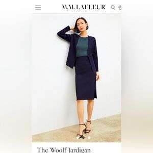 NWT MM Lafleur 3.0 Woolf Jardigan Navy Size M